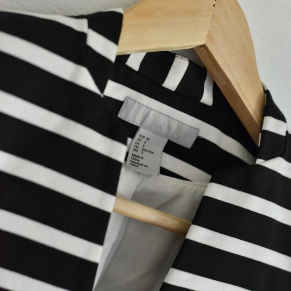 Black & White Striped Blazer - Picture 3 of 5